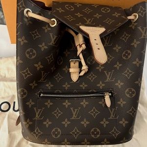 Authentic LOUIS VUITTON Montsouris Drawstring Backpack Monogram M43431